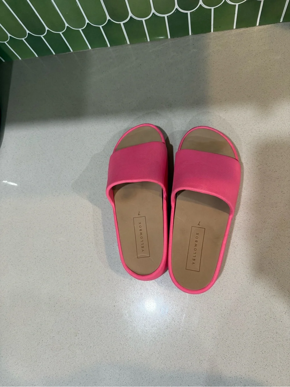 Yellow Box Hot Pink Slide Sandals - Picture 4 of 5